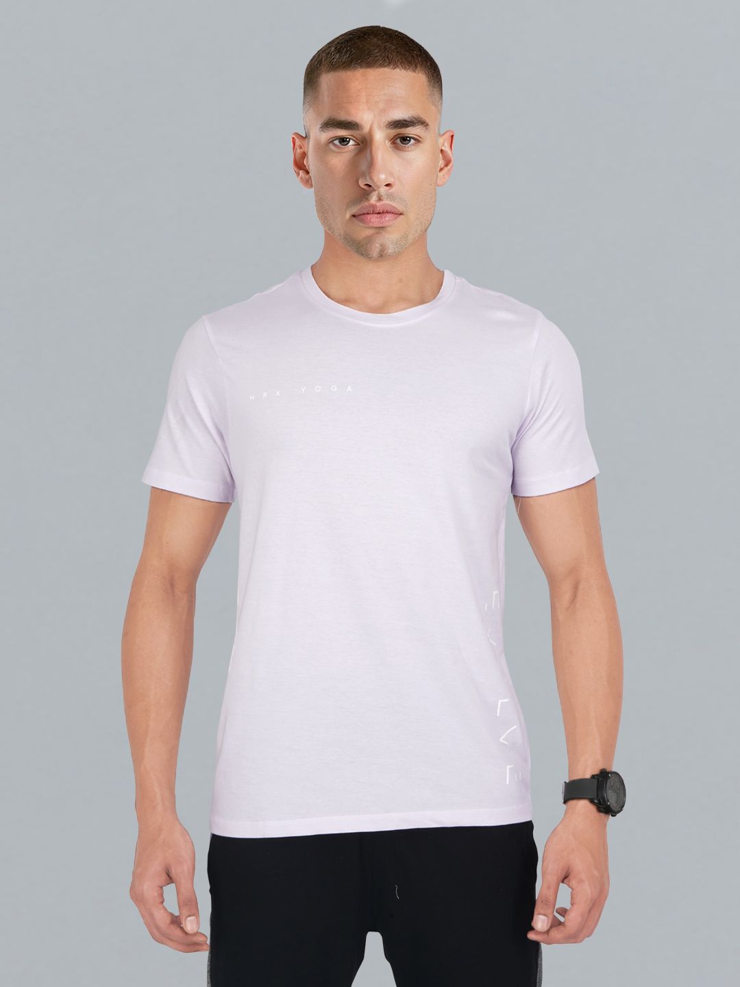 HRX by Hrithik Roshan Men Relaxed Fit Pure Cotton Yoga T-shirt