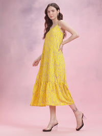 DressBerry Printed Midi Tiered Dress