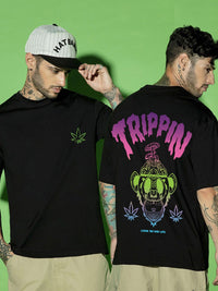 Bewakoof Typography Printed Oversized Pure Cotton T-shirt