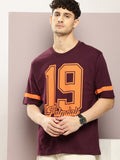 DILLINGER Men Typography Printed Drop-Shoulder Sleeves Oversized Pure Cotton T-shirt