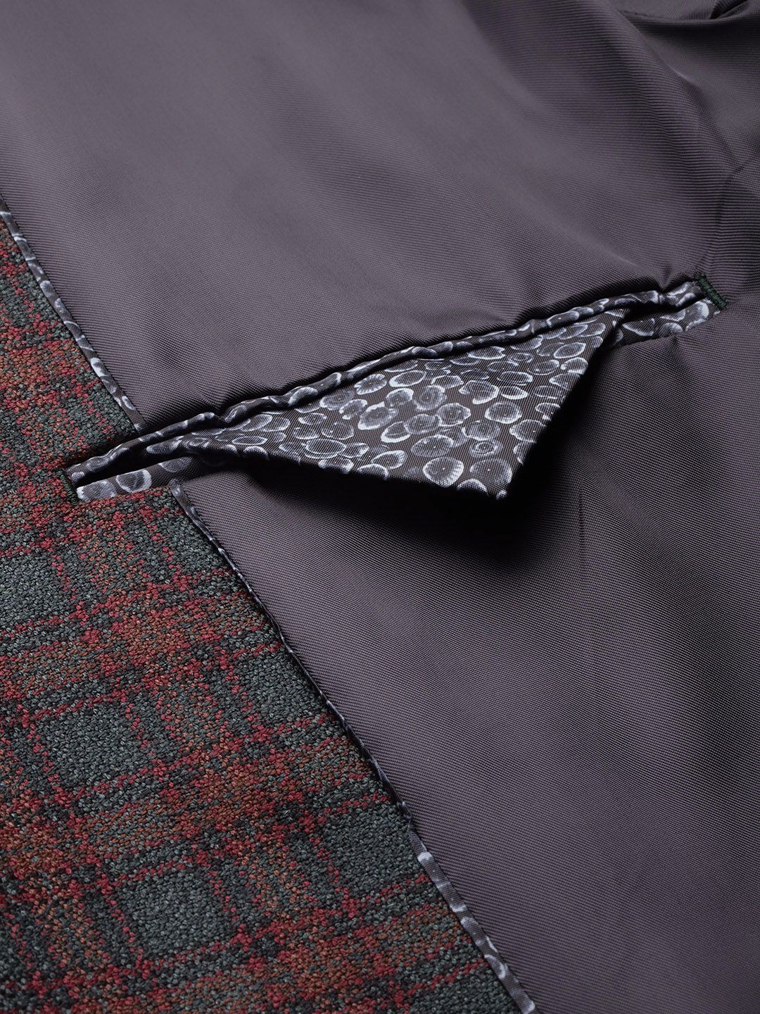 Park Avenue Checked Single-Breasted Formal Blazer