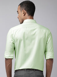 Park Avenue Self Design Slim Fit Textured Formal Shirt