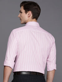 Raymond Men Pure Cotton Slim Fit Striped Formal Shirt