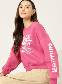 DressBerry Printed Drop-Shoulder Sweatshirt