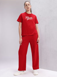 HRX by Hrithik Roshan  Typography Printed T-shirt With Trackpants