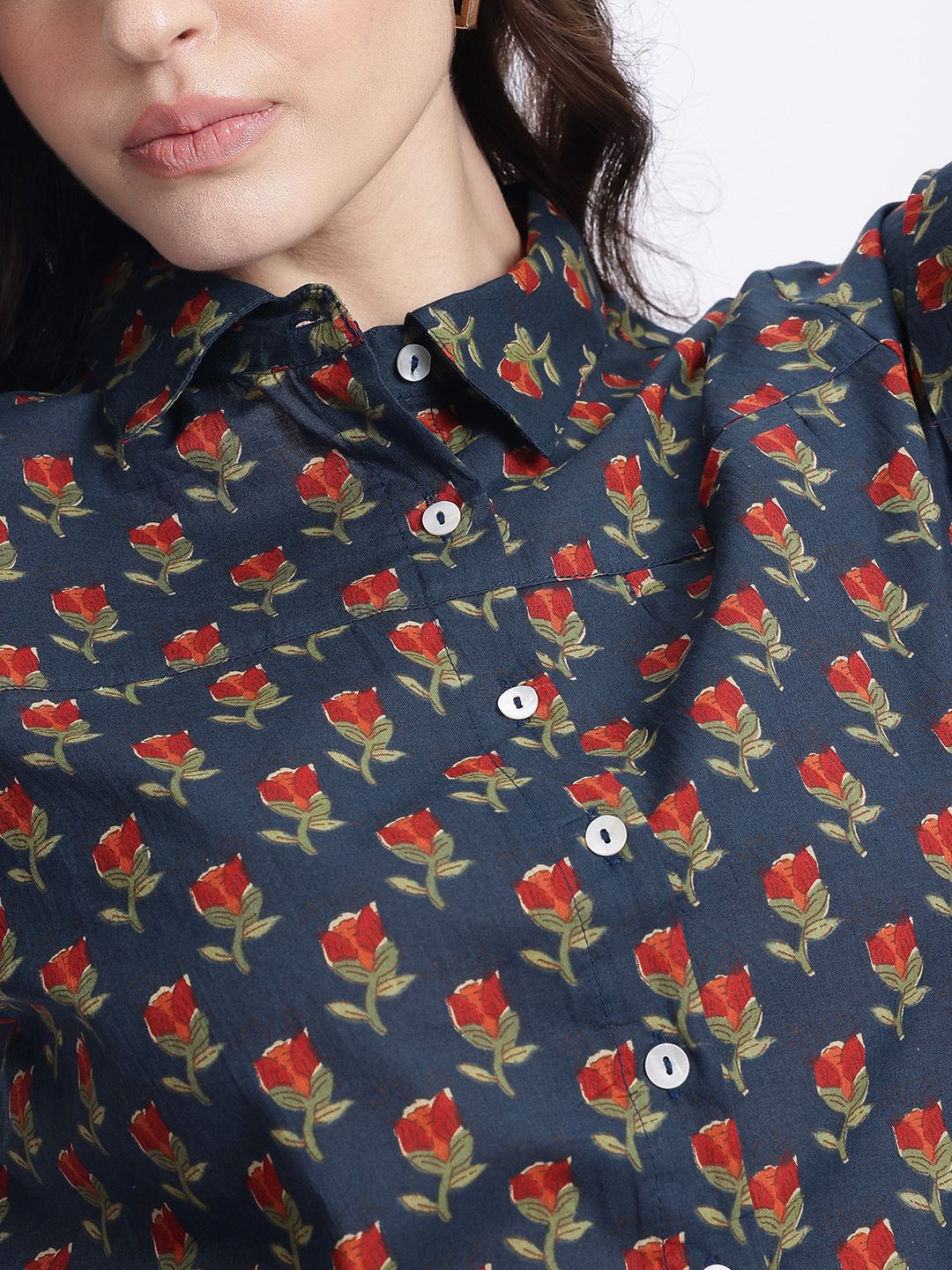 DressBerry Floral Fusion Printed Cropped Co-Ords