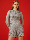 STREET 9 Long Sleeves Embellished Playsuit