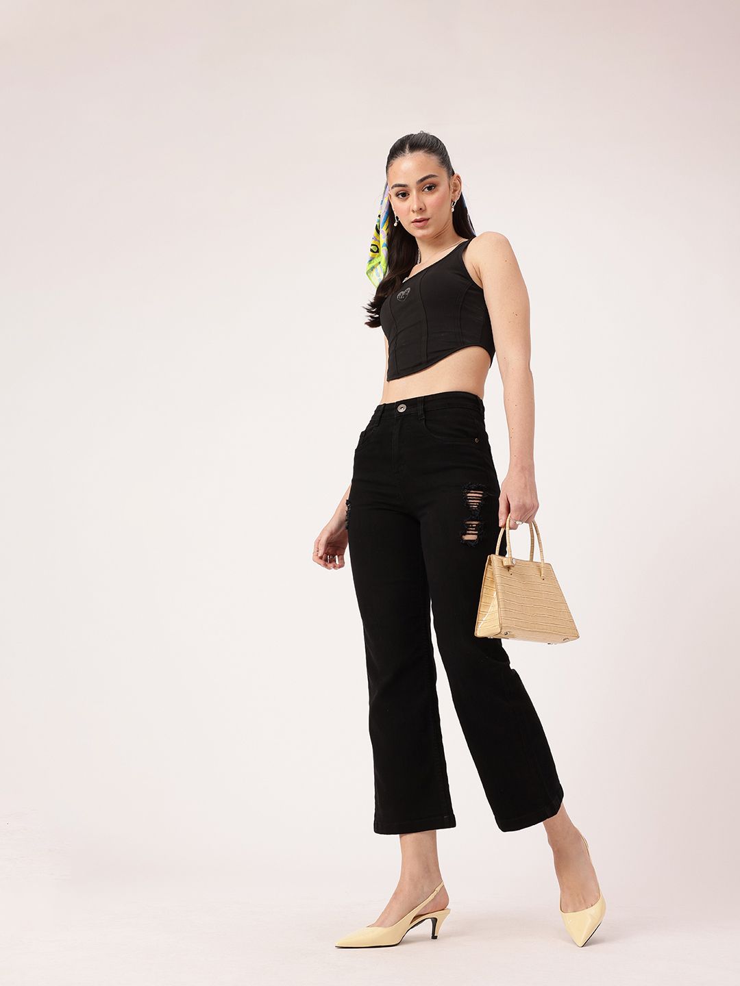 DressBerry Shoulder Straps Corset Crop Top