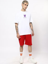 Bewakoof Pure Cotton Printed Extended Sleeves Oversized T-shirt