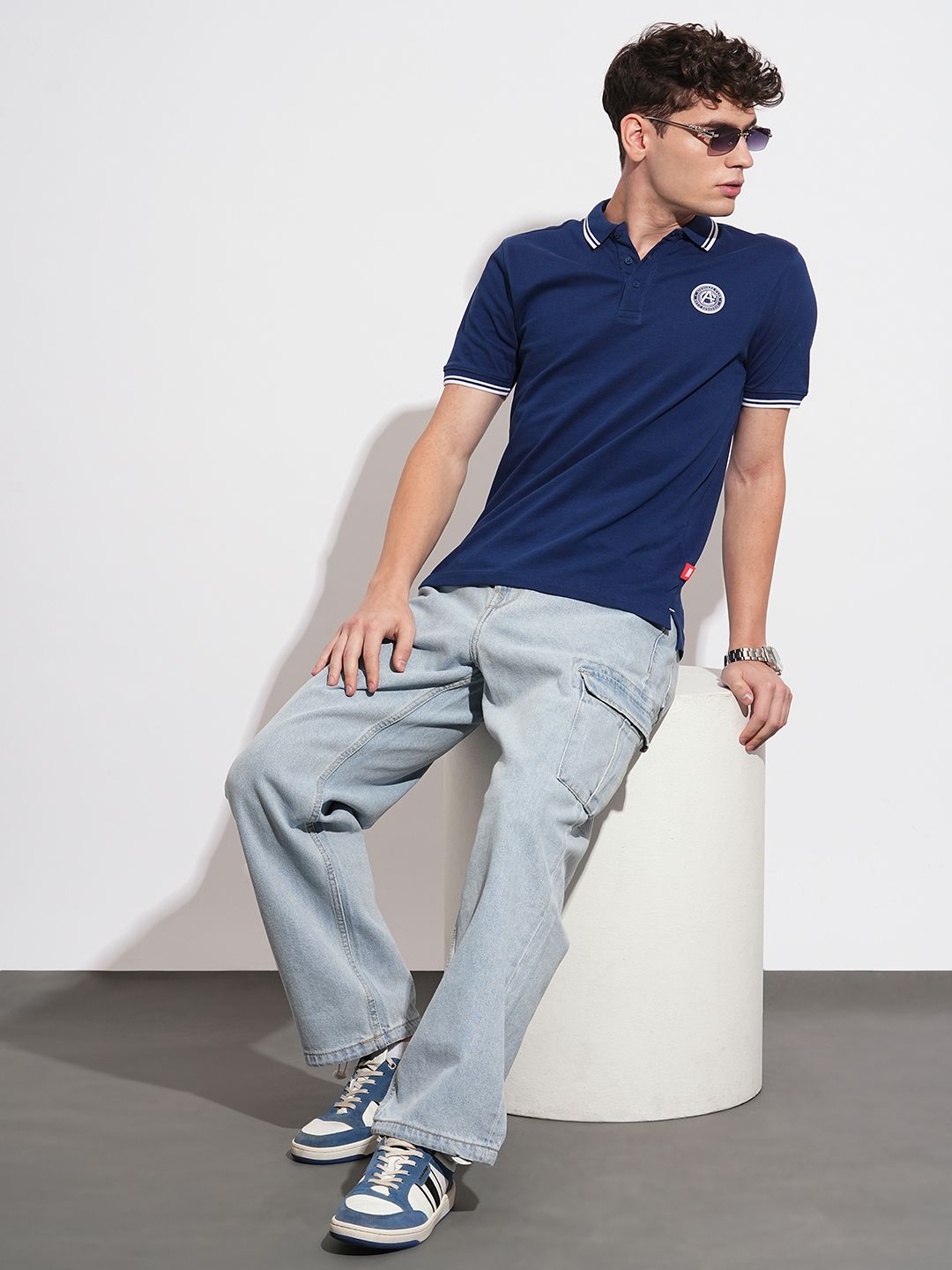 Being Human Polo Collar Pure Cotton T-shirt