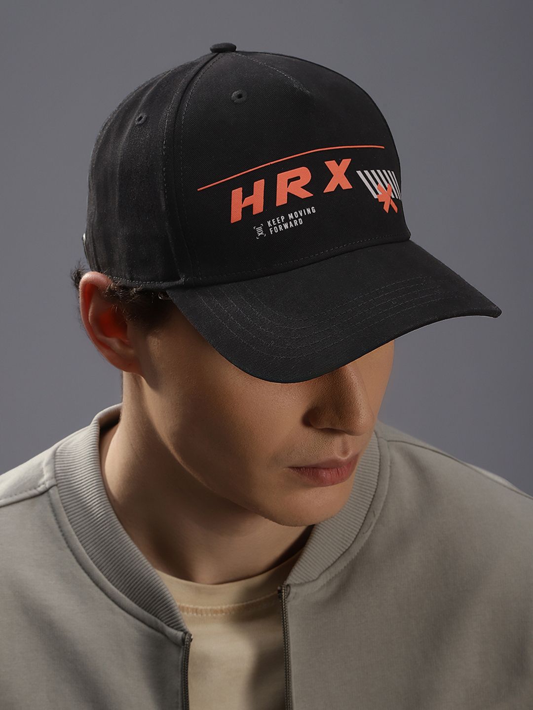 HRX by Hrithik Roshan Men Brand Logo Printed Pure Cotton Baseball Cap