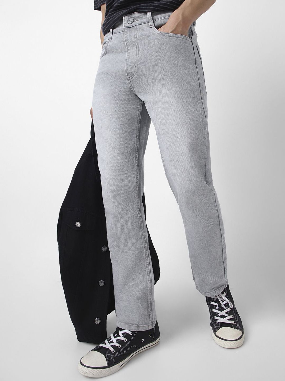 Urbano Fashion Men Straight Fit Heavy Washed Jeans Stretchable