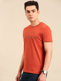 Being Human Typography Printed Pure Cotton T-shirt