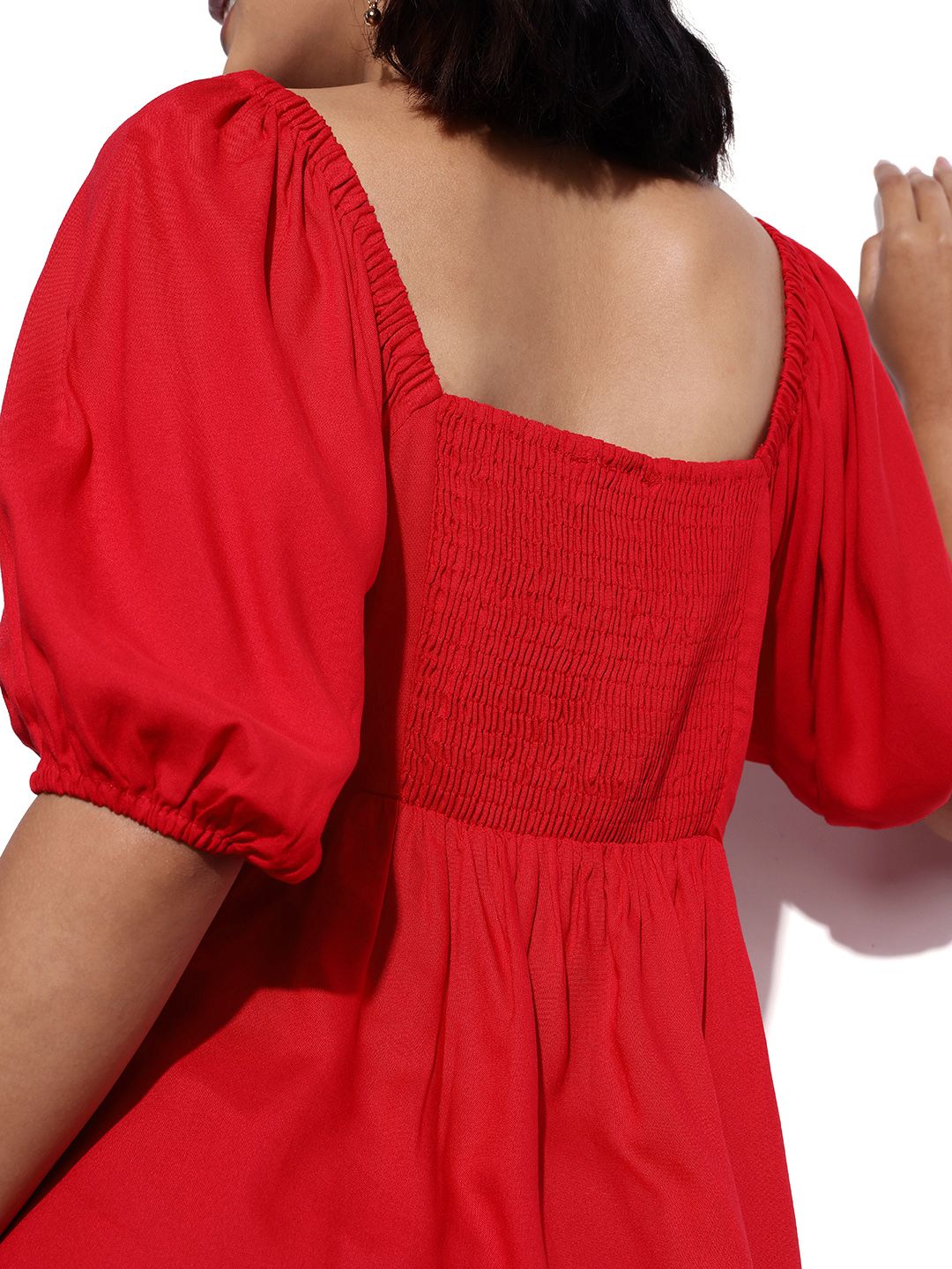 DressBerry Puff Sleeves A-Line Top