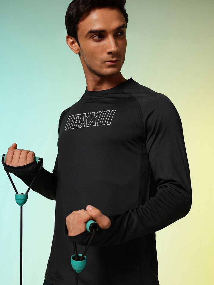 HRX by Hrithik Roshan Brand Logo Printed Rapid-Dry Training T-shirt