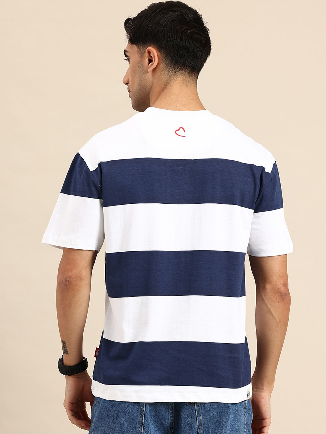 Being Human Striped Pure Cotton T-shirt