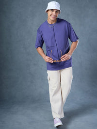 Bewakoof Drop-Shoulder Sleeves Oversized Pure Cotton T-shirt