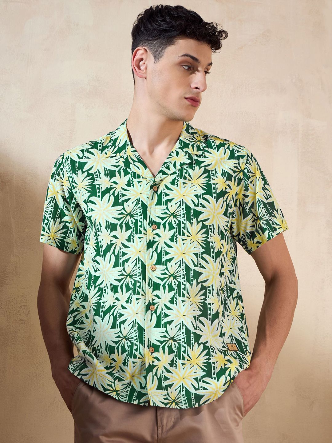 DENNISON Floral Printed Oversized Casual Shirt