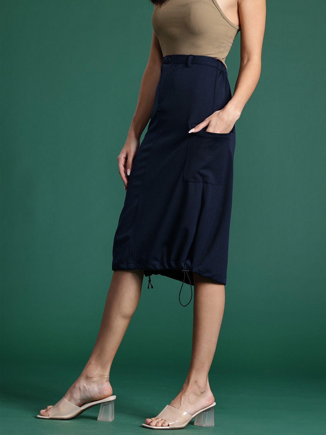 DressBerry Cargo Style Toggled Skirt
