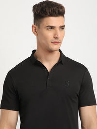 THE BEAR HOUSE Polo Collar Short Sleeves Slim Fit T-shirt
