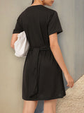 DressBerry Tie-Up Detail Sheath Dress