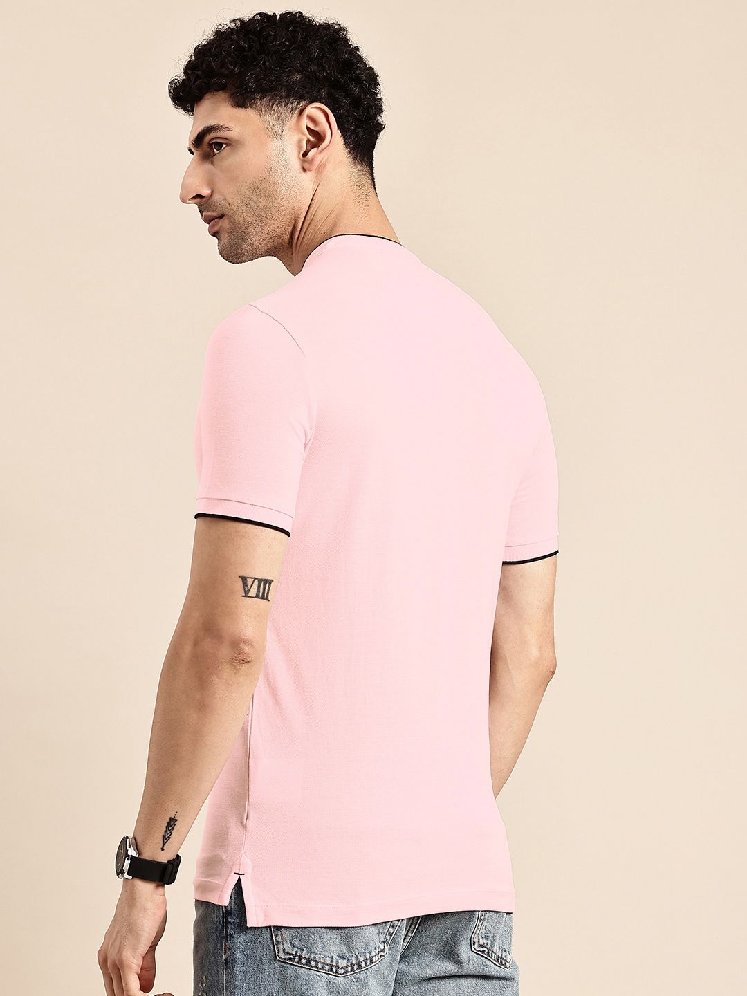 Being Human Mock Collar Pure Cotton T-shirt