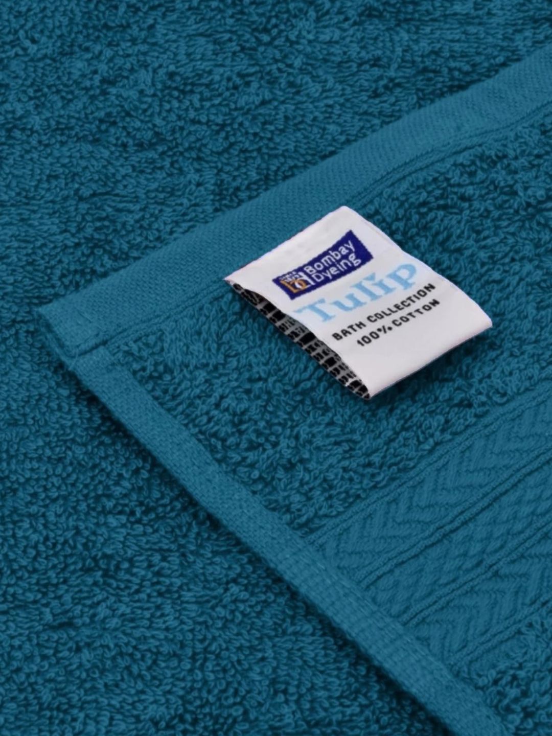 BOMBAY DYEING Blue 4 Pieces Pure Cotton 450 GSM Towel Set