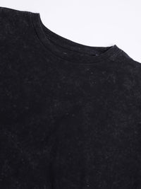 Bene Kleed Men Acid Wash Round Neck Cotton T-shirt