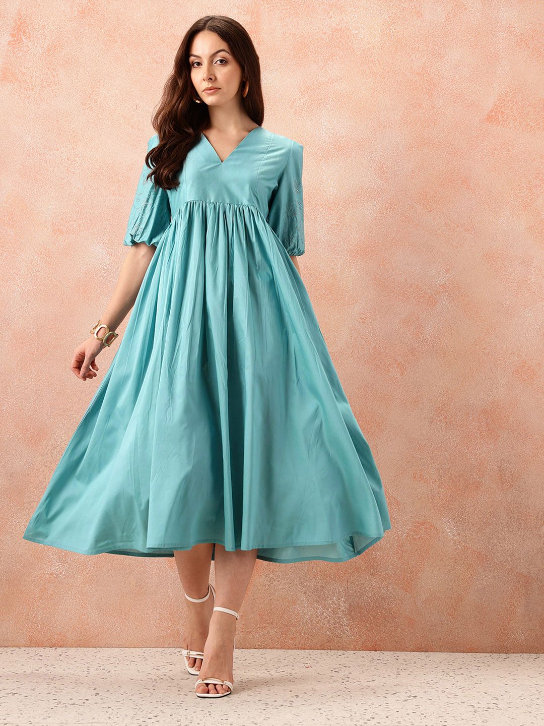 all about you Empire Midi Ethnic Dress