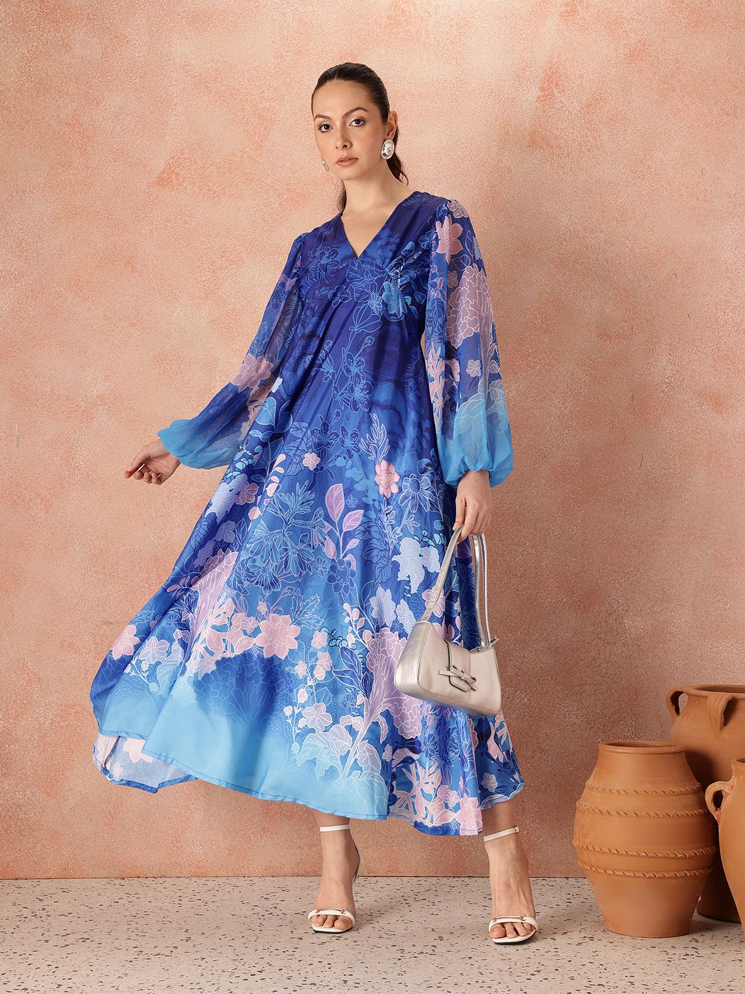 all about you Floral Printed Empire Dress