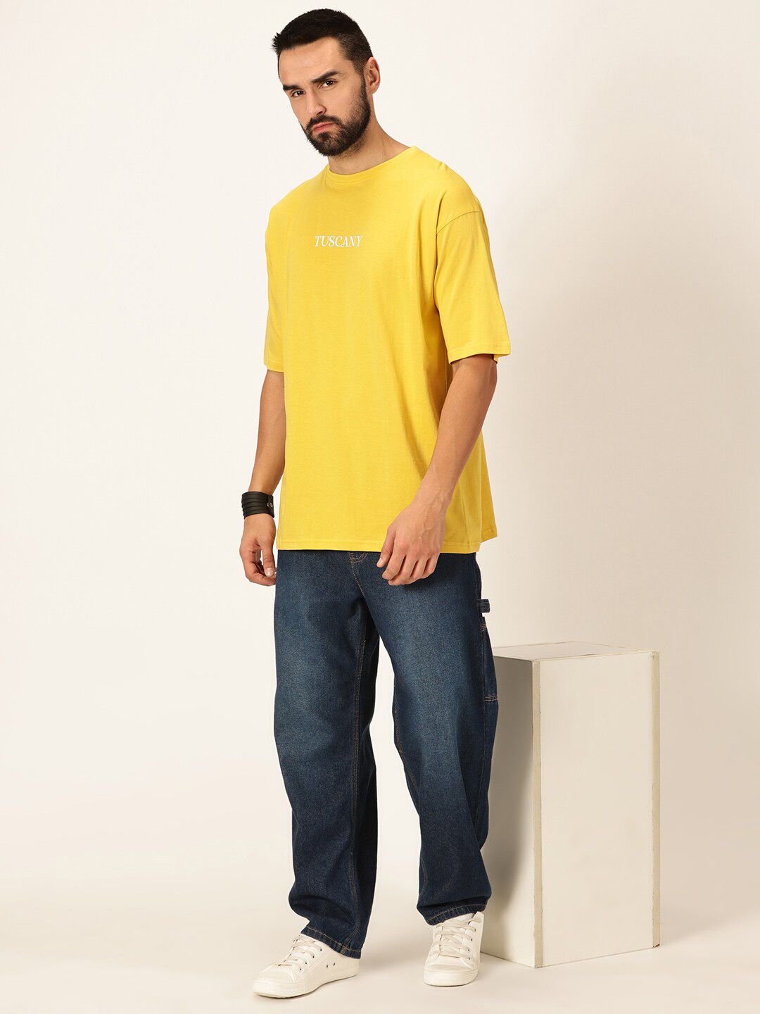 Thomas Scott Graphic Printed Bio Finish Pure Cotton Oversized T-shirt