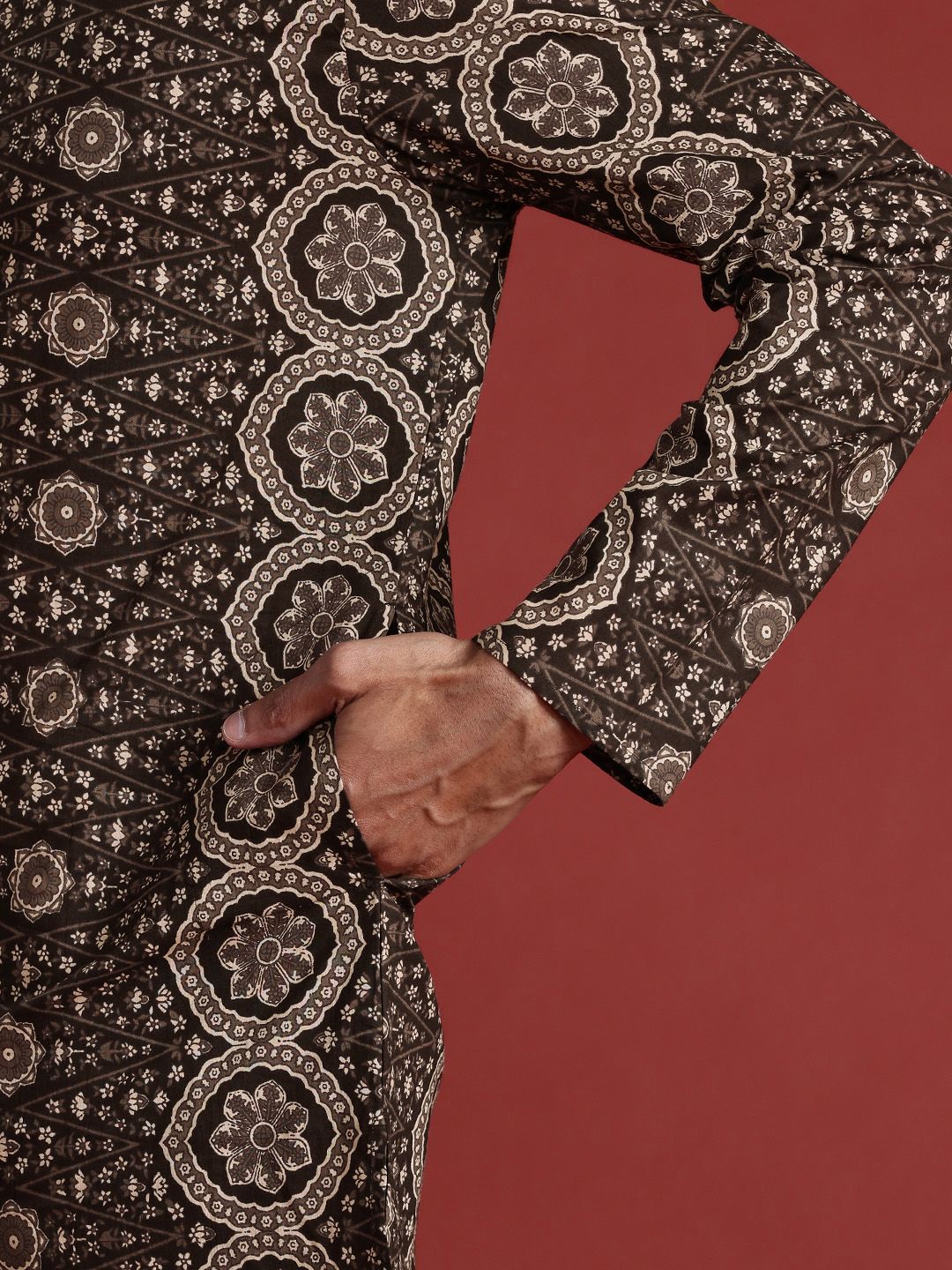 Anouk Men Ethnic Motifs Printed Pure Cotton Kurta