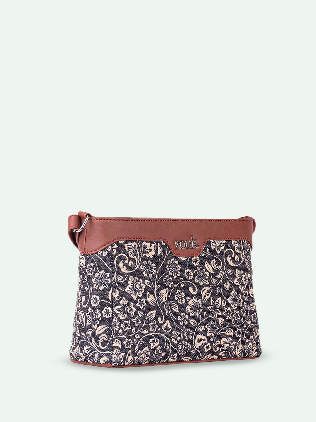 ZOUK FloMotif Harmony Floral Printed Structured Sling Bag