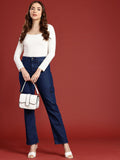 all about you Women Straight Fit Light Fade Stretchable Cargo Jeans