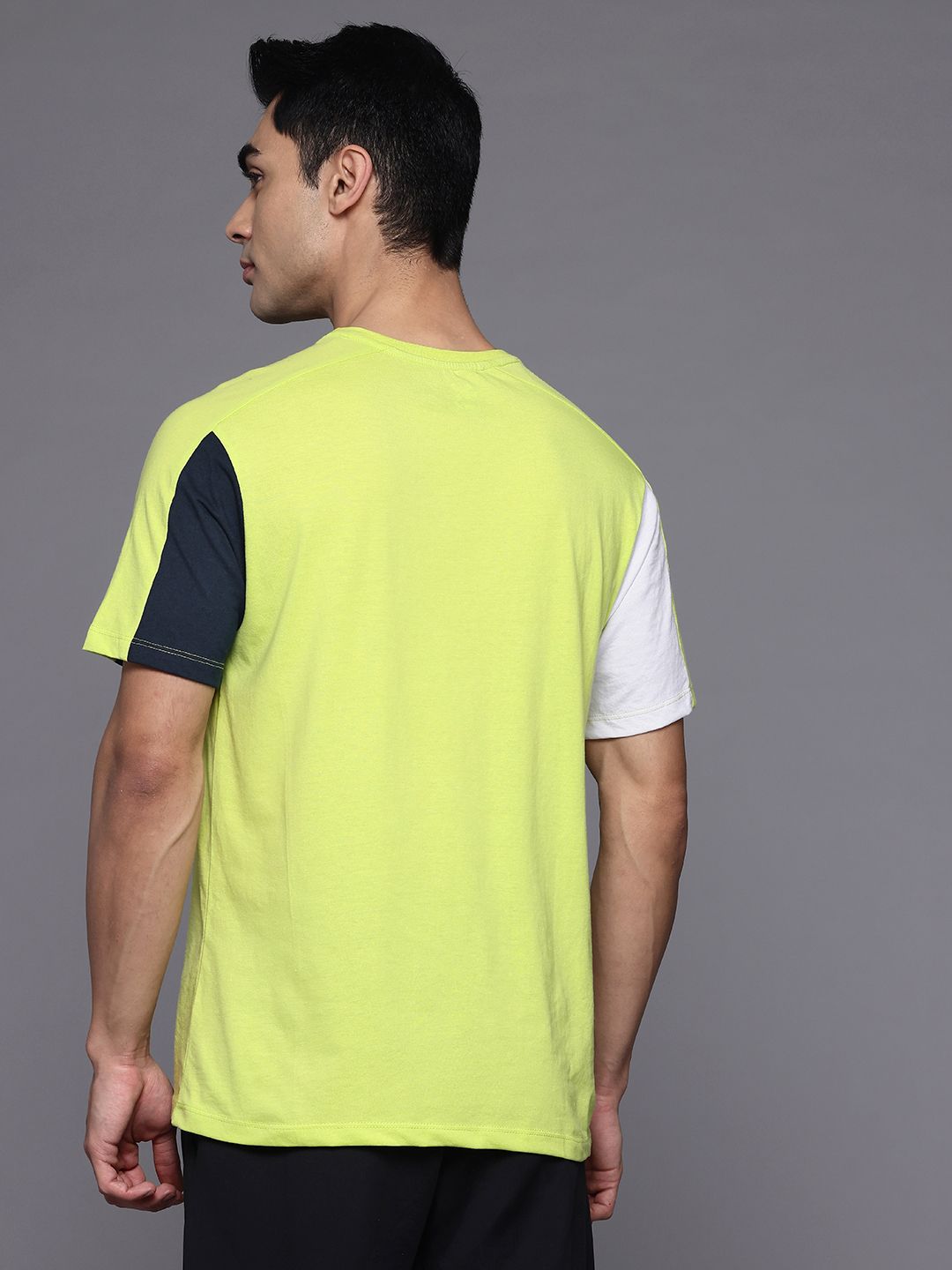 HRX by Hrithik Roshan Typography Printed Colourblocked T-Shirt