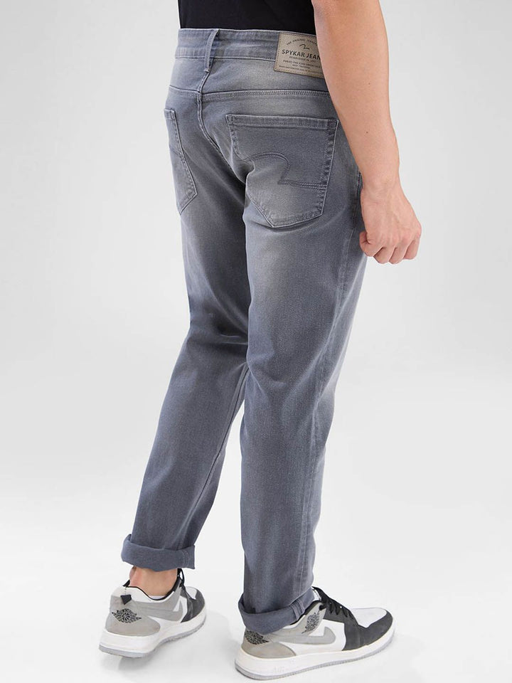 SPYKAR Men Slim Fit Low-Rise Clean Look Heavy Fade Stretchable Jeans