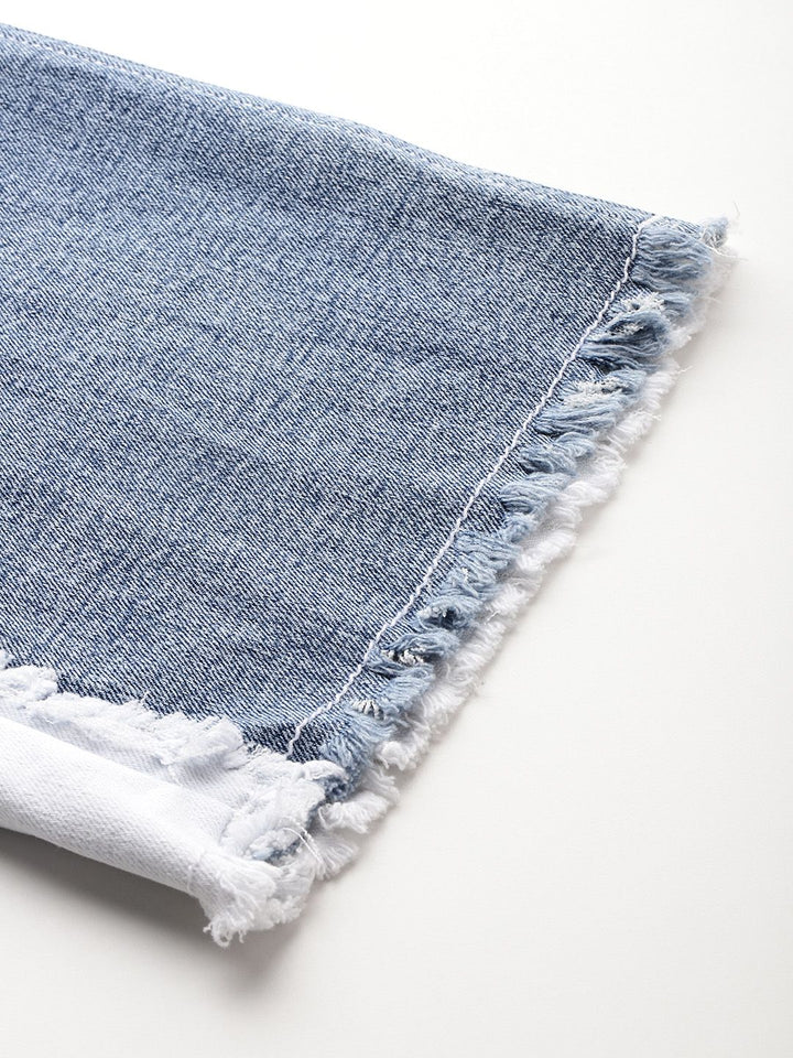 DressBerry Women Straight Fit Colourblocked Panaeled Straight Fit Stretchable Jeans