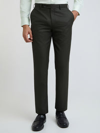 Park Avenue Men Tapered Fit Low-Rise Formal Trousers