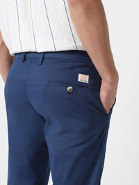 Urbano Fashion Men Blue Slim Fit Solid Regular Trousers