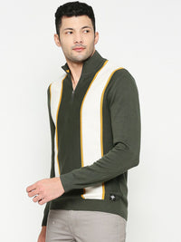 Being Human Colourblocked Half Zip Pullover