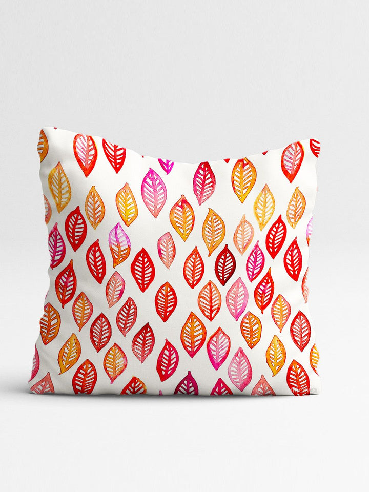 STITCHNEST Set Of 5 Red & Blue Floral Printed Square Cushion Covers