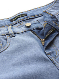 DressBerry Women Patch Detail Slim Flared Fit Stretchable Jeans