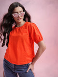 DressBerry Puff Sleeves Pure Cotton Top