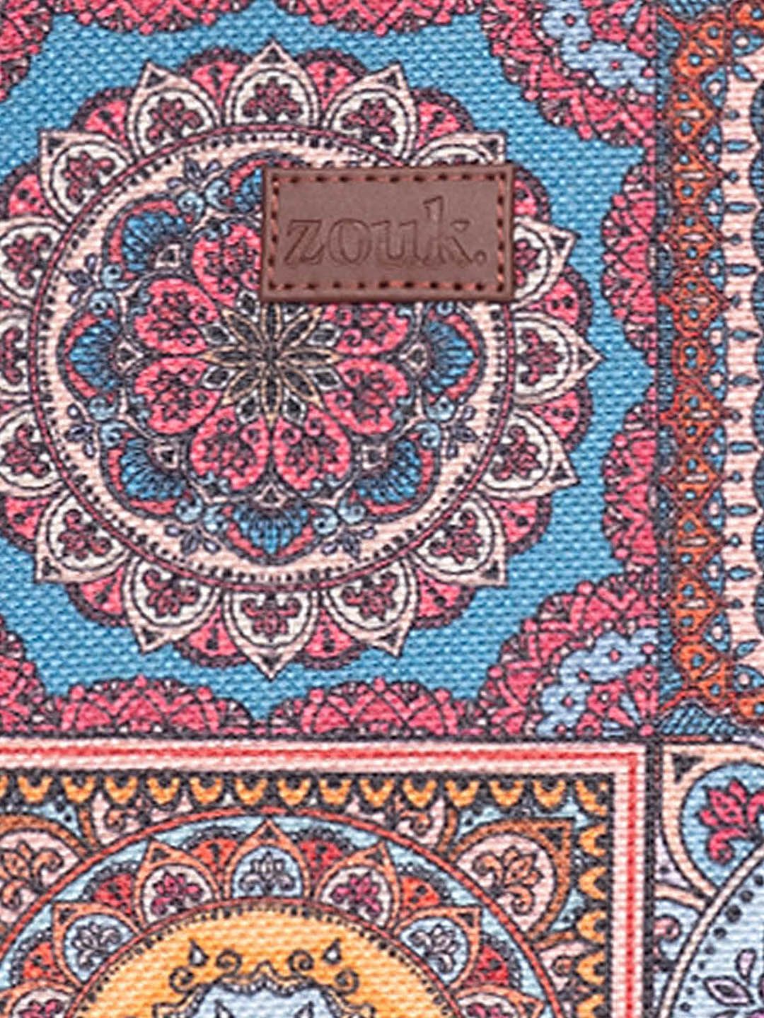 ZOUK Ethnic Printed Structured Shoulder Bag Bag