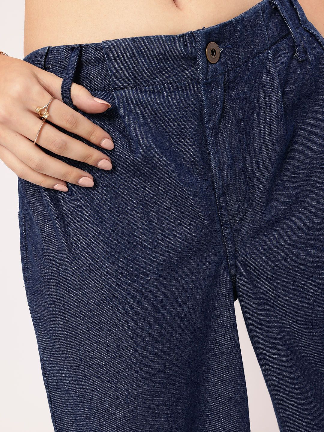 DressBerry Women Stylish Stitches Baggy Jeans