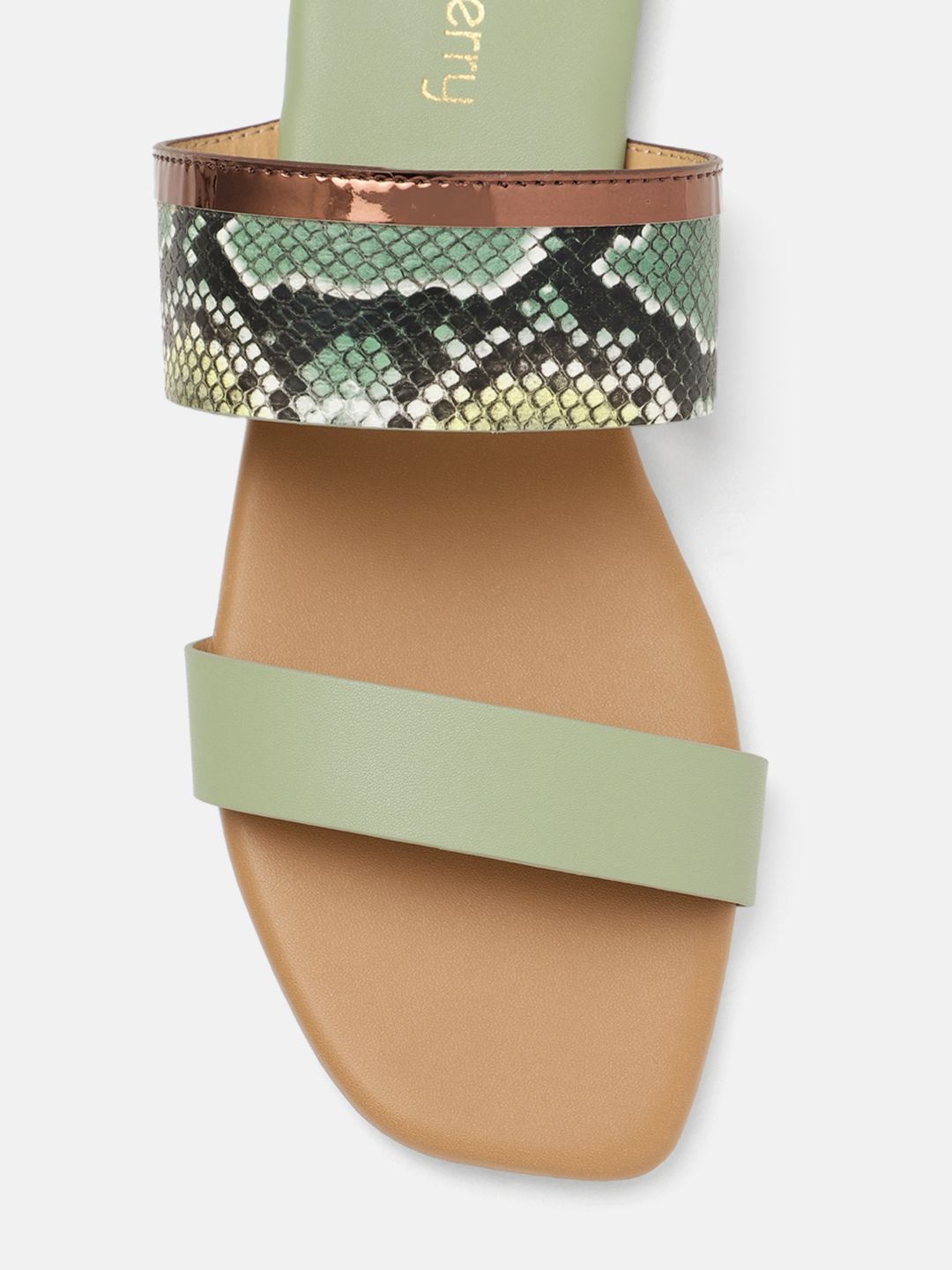 DressBerry Women Textured Open Toe Flats