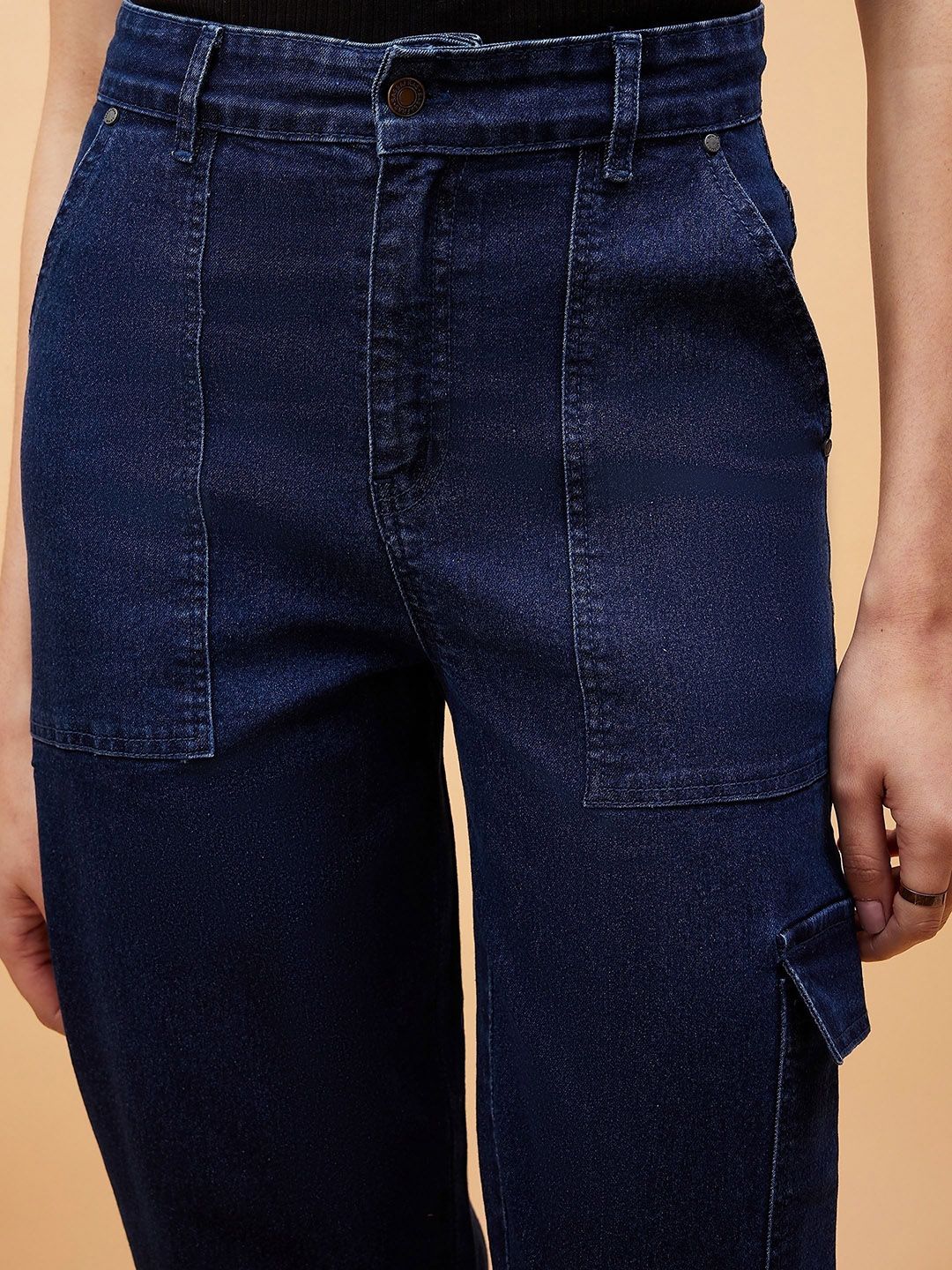 SASSAFRAS BASICS Women Carrot Mom Fit Low Distress Cotton Jeans