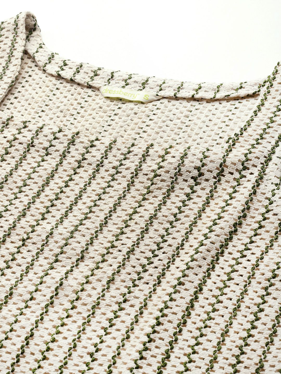 DressBerry Striped Chrochet Top