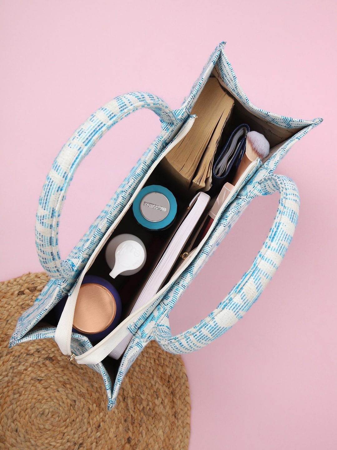 Berrylush Printed Structured Tote Bag