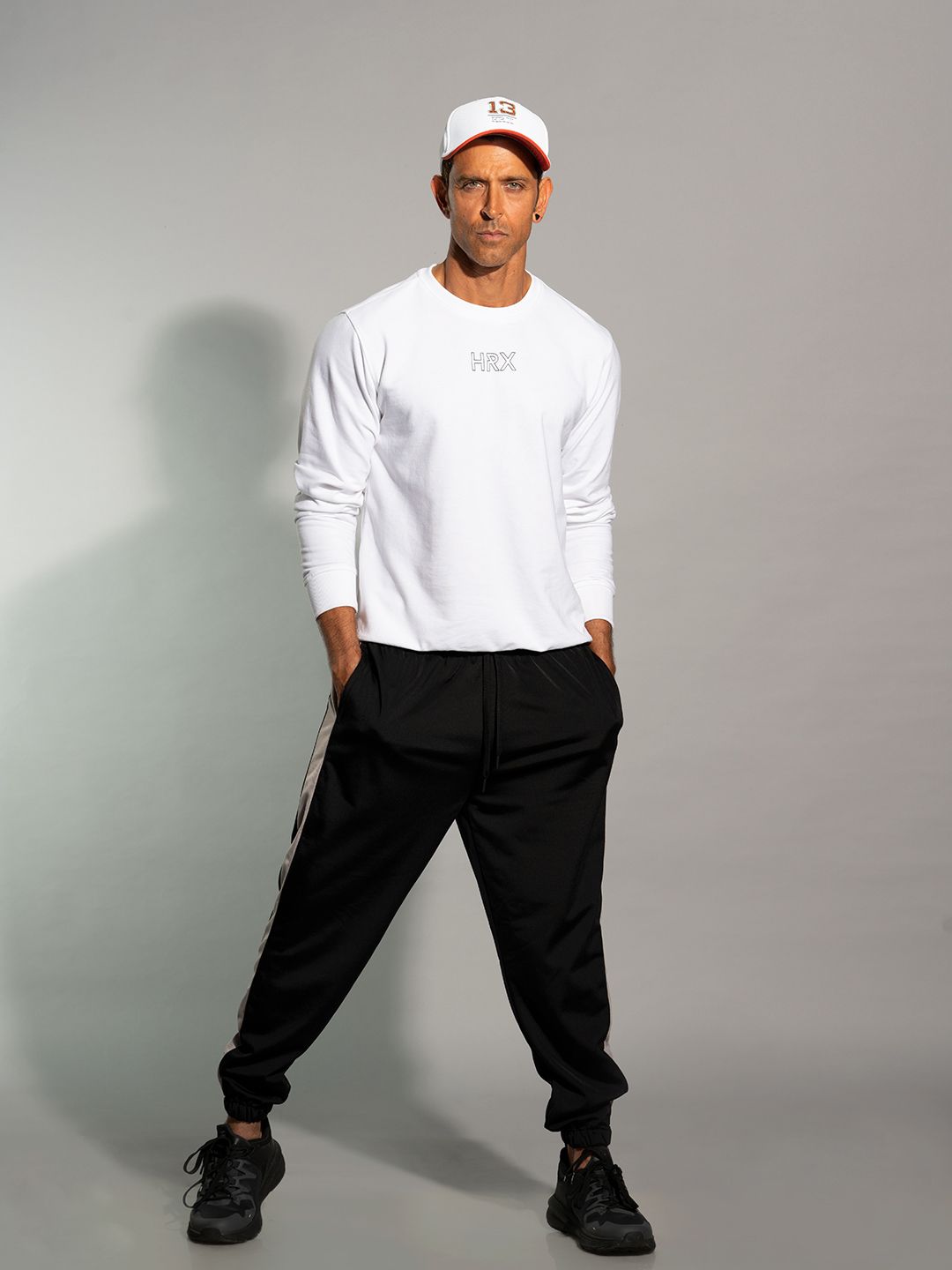 HRX by Hrithik Roshan Men White Brand Logo Printed  Sweatshirt
